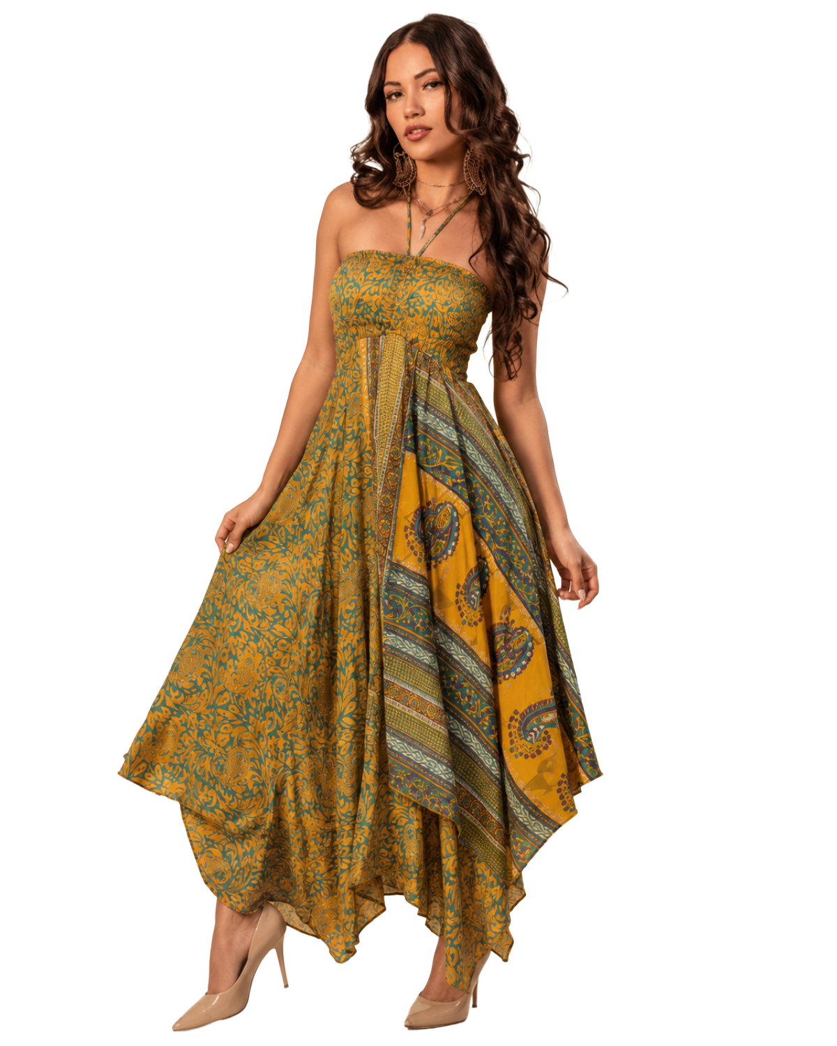 Mustard Paisley Dress